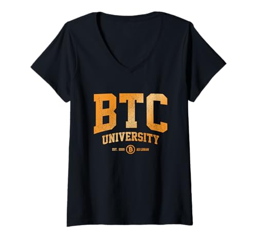 Damen Bitcoin BTC Kryptowährung Investor Trader T-Shirt mit V-Ausschnitt Damen Bitcoin BTC Kryptowährung Investor Trader T-Shirt mit V-Ausschnitt von In Crypto We Trust - Bitcoin Apparel & Gifts
