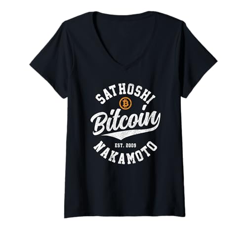 Damen Bitcoin BTC Kryptowährung Investor Trader T-Shirt mit V-Ausschnitt Damen Bitcoin BTC Kryptowährung Investor Trader T-Shirt mit V-Ausschnitt von In Crypto We Trust - Bitcoin Apparel & Gifts