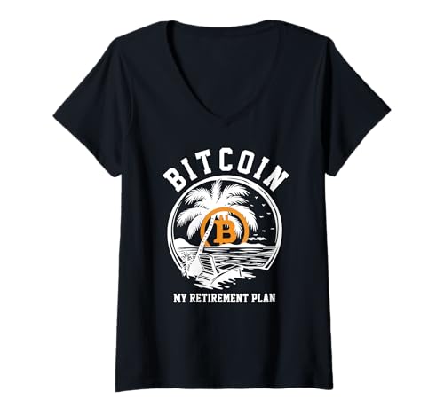 Damen Bitcoin Ruhestandsplan Lustiger BTC Crypto Currency Investor T-Shirt mit V-Ausschnitt Damen Bitcoin Ruhestandsplan Lustiger BTC Crypto Currency Investor T-Shirt mit V-Ausschnitt von In Crypto We Trust - Bitcoin Apparel & Gifts
