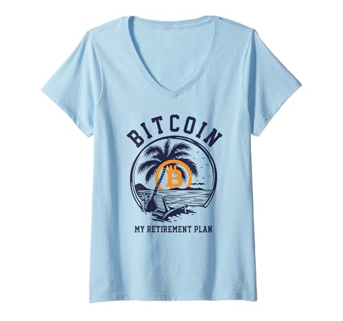 Damen Bitcoin Ruhestandsplan Lustiger BTC Crypto Currency Investor T-Shirt mit V-Ausschnitt Damen Bitcoin Ruhestandsplan Lustiger BTC Crypto Currency Investor T-Shirt mit V-Ausschnitt von In Crypto We Trust - Bitcoin Apparel & Gifts