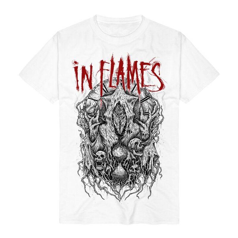 In Flames Buried Time T-Shirt weiß in M von In Flames