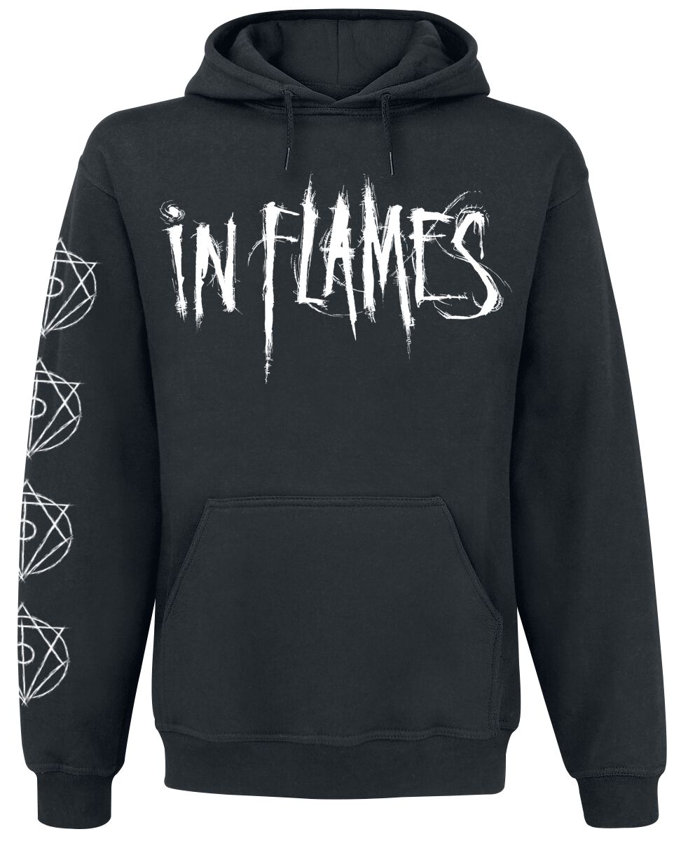 In Flames Kapuzenpullover - Jesterhead White Raven - S bis 3XL - für Männer - Größe L - schwarz  - Lizenziertes Merchandise! von In Flames