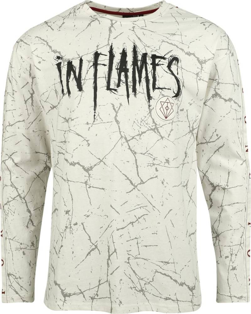 In Flames Langarmshirt - EMP Signature Collection - Oversize - S bis XXL - für Männer - Größe S - altweiß  - EMP exklusives Merchandise! von In Flames