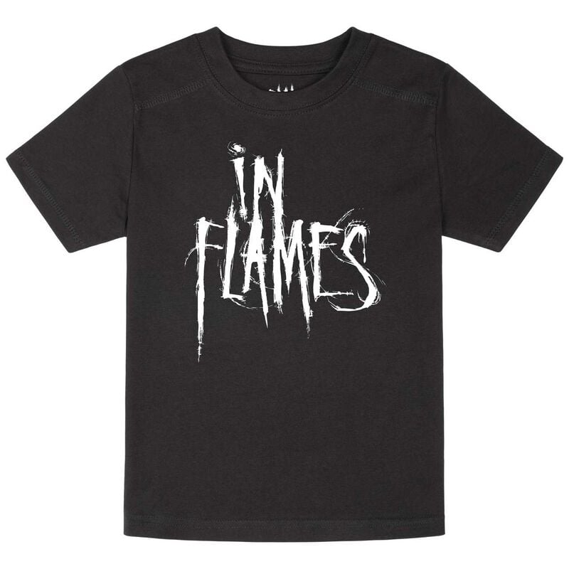 In Flames Metal-Kids - Logo T-Shirt schwarz in 116 von In Flames
