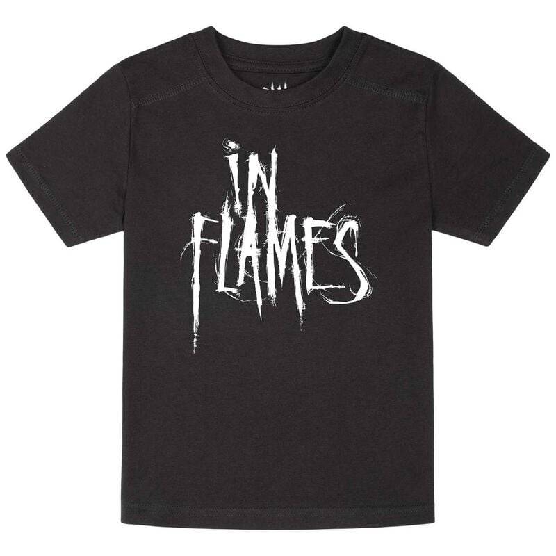 In Flames Metal-Kids - Logo T-Shirt schwarz in 140 von In Flames