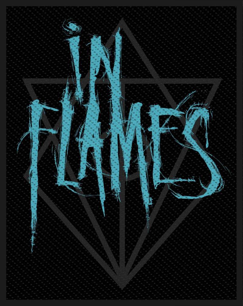 In Flames Patch - Scratched Logo - schwarz/blau  - Lizenziertes Merchandise! von In Flames