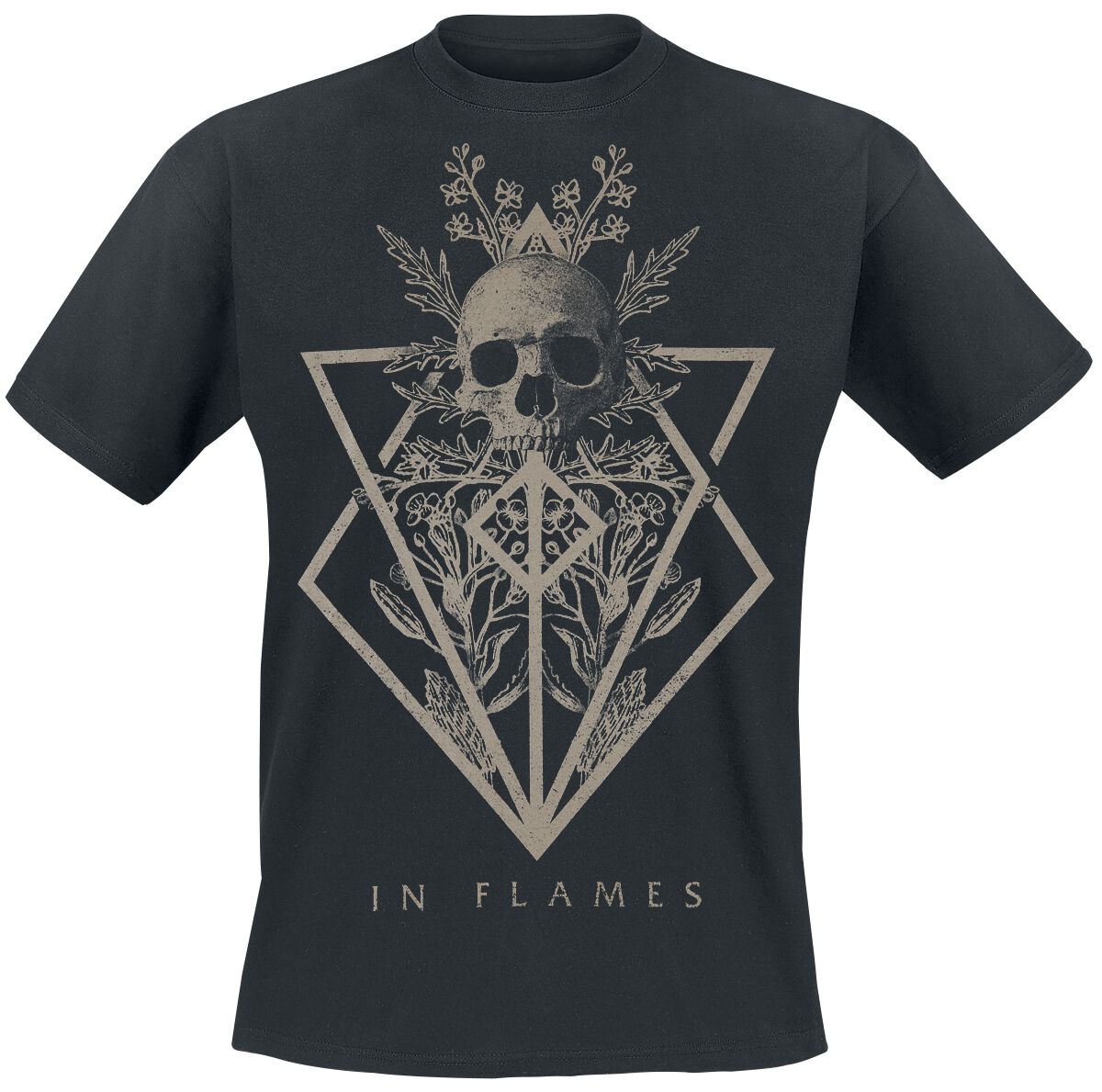 In Flames Skull T-Shirt schwarz in M von In Flames