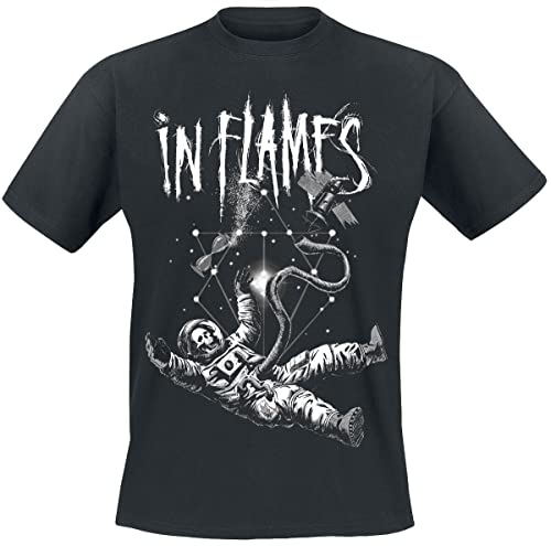 In Flames Spaceman Männer T-Shirt schwarz M 100% Baumwolle Band-Merch, Bands von In Flames