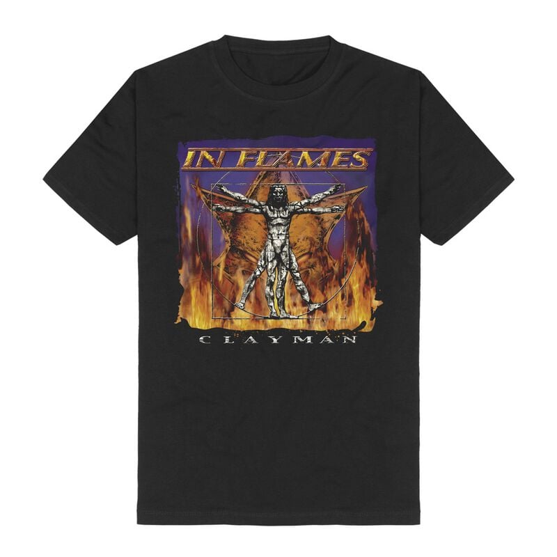 In Flames T-Shirt - Clayman Cover - S bis 3XL - für Männer - Größe XL - schwarz  - Lizenziertes Merchandise! von In Flames