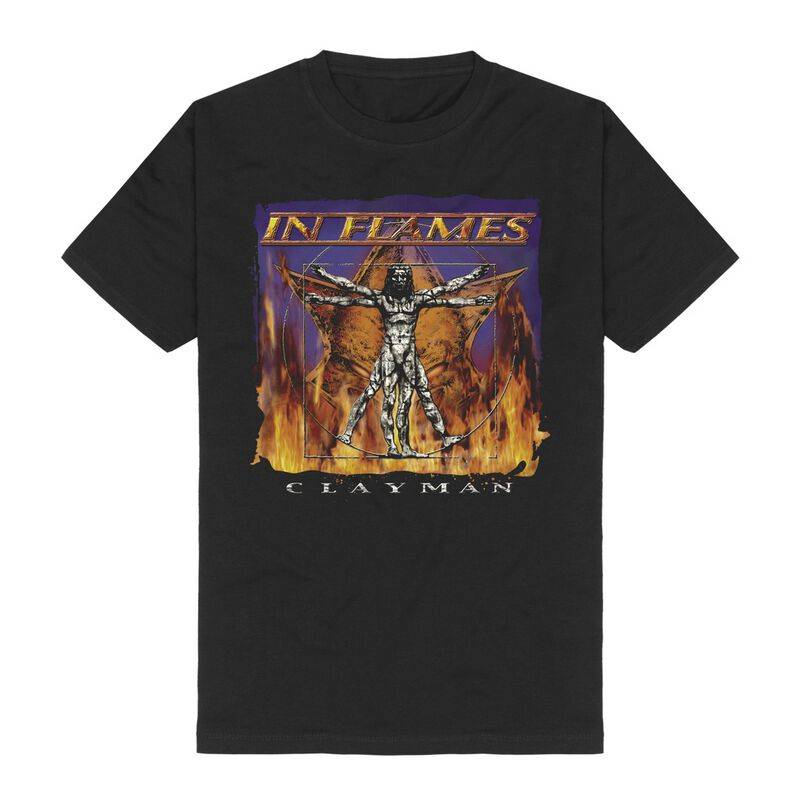 In Flames T-Shirt - Clayman Cover - S bis 3XL - für Männer - Größe XL - schwarz  - Lizenziertes Merchandise! von In Flames