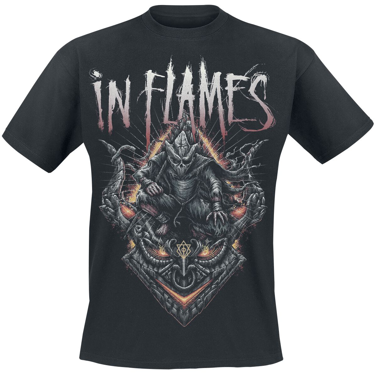 In Flames T-Shirt - Temple Mask - S bis 3XL - für Männer - Größe S - schwarz  - Lizenziertes Merchandise! von In Flames