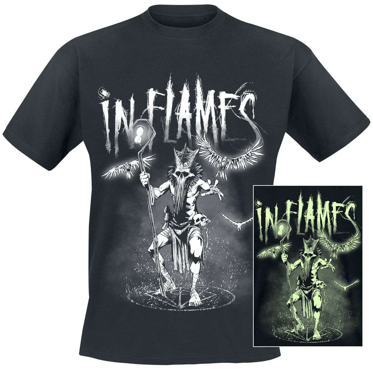 In Flames T-Shirt - Witch Doctor - S bis XXL - für Männer - Größe S - schwarz  - Lizenziertes Merchandise! von In Flames