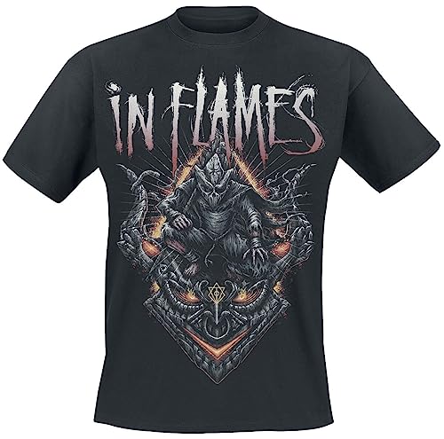 In Flames Temple Mask Männer T-Shirt schwarz M 100% Baumwolle Band-Merch, Bands von In Flames