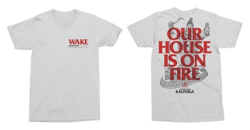 In Hearts Wake T-Shirt - Our House is on Fire - S bis XXL - für Männer - Größe M - weiß  - Lizenziertes Merchandise! von In Hearts Wake