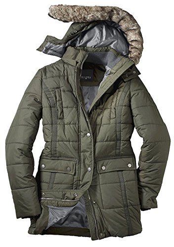 In Linea Firenze Damen Steppjacke Stepp Parka (Khaki, 40) von In Linea Firenze