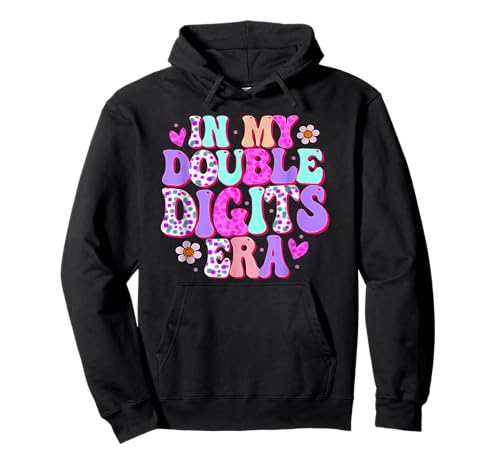In My Double Digits Era 10 Year Old Geschenk Geburtstag Mädchen Retro Pullover Hoodie von In My Double Digits Era 10 Year Old Gift Birthday