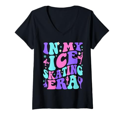 Damen In My Ice Skating Era T-Shirt mit V-Ausschnitt Damen In My Ice Skating Era T-Shirt mit V-Ausschnitt von In My Ice Skating Era Tshirt