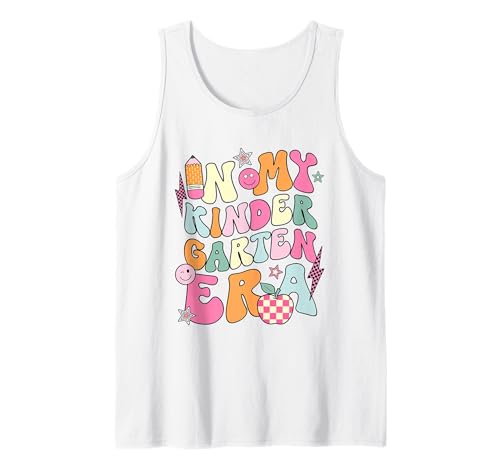 In My Kindergarten Teacher Era Shirt für Kinder, Groovy, Retro Tank Top von In My Kindergarten Era Back To School