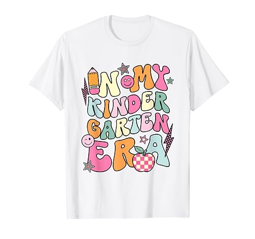 In My Kindergarten Teacher Era T-Shirt für Kinder Groovy Retro T-Shirt In My Kindergarten Teacher Era T-Shirt für Kinder Groovy Retro T-Shirt von In My Kindergarten Era Back To School