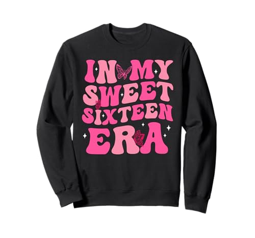 In My Sweet Sixteen Era Shirt zum 16. Geburtstag, Groovy Boy Girl Sweatshirt von In My Sweet Sixteen Era 16th Birthday Shirt Groovy