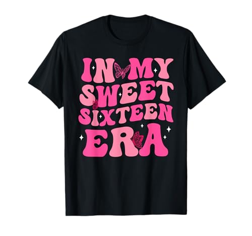 In My Sweet Sixteen Era Shirt zum 16. Geburtstag, Groovy Boy Girl T-Shirt von In My Sweet Sixteen Era 16th Birthday Shirt Groovy
