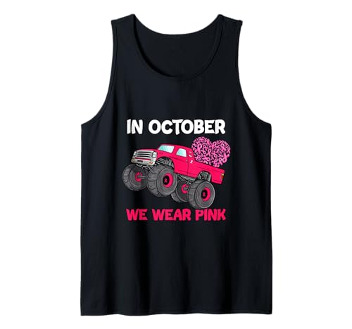 Jungen Brustkrebs Bewusstsein Monster Auto LKW Kinder Kleinkinder Tank Top Jungen Brustkrebs Bewusstsein Monster Auto LKW Kinder Kleinkinder Tank Top von In October We Wear Pink Breast Cancer Awareness