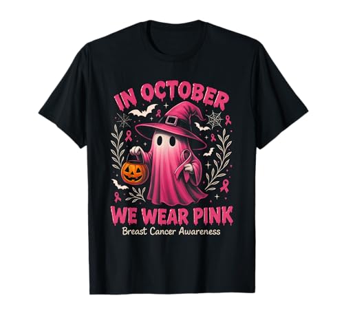Brustkrebs-Hemden, Damen, Halloween, Oktober, Rosa T-Shirt Brustkrebs-Hemden, Damen, Halloween, Oktober, Rosa T-Shirt von In October We Wear Pink Ghost Tees