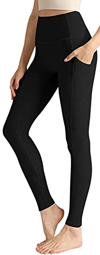 Damen Leggings Sportleggings mit hohem Bund, in Gerippter, stärkerer und besonders blickdichter Stoffqualität - mit Seitentasche - Grösse 3XL von In One Clothing