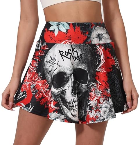 Damen Rock mit Totenkopf Motiv - Rock Code in Grösse L von In One Clothing
