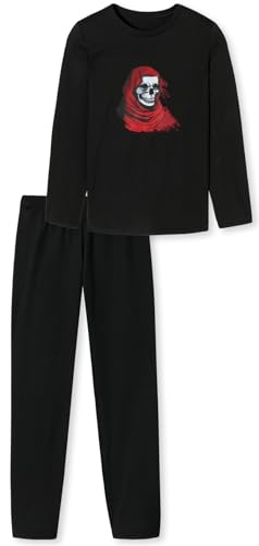 In One Clothing - Jungen Schlafanzug lang, weicher Single-Jersey aus 100% Baumwolle - in schwarz mit Motiv Dark Night Grösse 176 In One Clothing - Jungen Schlafanzug lang, weicher Single-Jersey aus 100% Baumwolle - in schwarz mit Motiv Dark Night Grösse 176 von In One Clothing