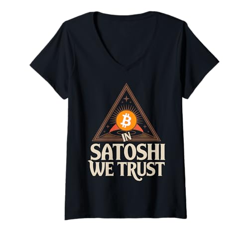 Damen In Satoshi Vertrauen wir Bitcoin T-Shirt mit V-Ausschnitt Damen In Satoshi Vertrauen wir Bitcoin T-Shirt mit V-Ausschnitt von In Satoshi We Trust Bitcoin Apparel