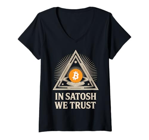 Damen In Satoshi Vertrauen wir Bitcoin T-Shirt mit V-Ausschnitt Damen In Satoshi Vertrauen wir Bitcoin T-Shirt mit V-Ausschnitt von In Satoshi We Trust Bitcoin Tees