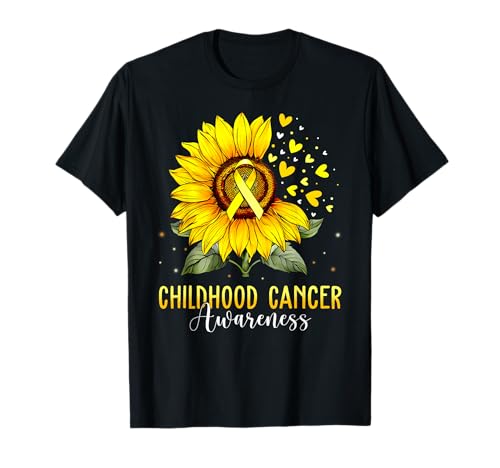 Im September tragen wir Gold Sonnenblume Kindheit Krebs Kinder T-Shirt von In September We Wear Gold Childhood Cancer