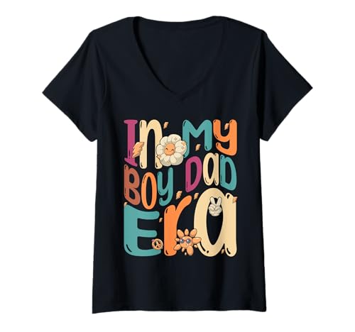 Damen In meiner großen Schwester -Ära Groovy Retro Neue große T-Shirt mit V-Ausschnitt Damen In meiner großen Schwester -Ära Groovy Retro Neue große T-Shirt mit V-Ausschnitt von In meiner großen Schwester -Ära Retro Groovy