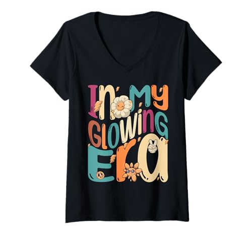 Damen In meiner großen Schwester -Ära Groovy Retro Neue große T-Shirt mit V-Ausschnitt Damen In meiner großen Schwester -Ära Groovy Retro Neue große T-Shirt mit V-Ausschnitt von In meiner großen Schwester -Ära Retro Groovy