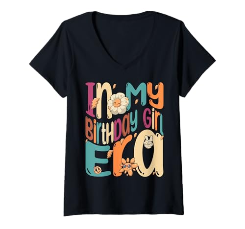 Damen In meiner großen Schwester -Ära Groovy Retro Neue große T-Shirt mit V-Ausschnitt Damen In meiner großen Schwester -Ära Groovy Retro Neue große T-Shirt mit V-Ausschnitt von In meiner großen Schwester -Ära Retro Groovy