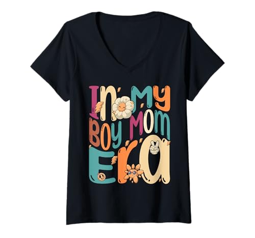 Damen In meiner großen Schwester -Ära Groovy Retro Neue große T-Shirt mit V-Ausschnitt Damen In meiner großen Schwester -Ära Groovy Retro Neue große T-Shirt mit V-Ausschnitt von In meiner großen Schwester -Ära Retro Groovy