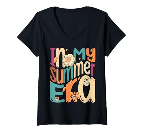 Damen In meiner großen Schwester -Ära Groovy Retro Neue große T-Shirt mit V-Ausschnitt Damen In meiner großen Schwester -Ära Groovy Retro Neue große T-Shirt mit V-Ausschnitt von In meiner großen Schwester -Ära Retro Groovy