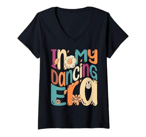 Damen In meiner großen Schwester -Ära Groovy Retro Neue große T-Shirt mit V-Ausschnitt Damen In meiner großen Schwester -Ära Groovy Retro Neue große T-Shirt mit V-Ausschnitt von In meiner großen Schwester -Ära Retro Groovy