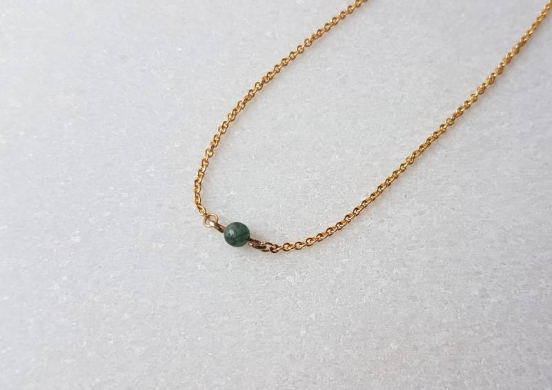 Zierliche Smaragd Halskette, Einfache Edelstein Geschenk Für Sie, Birthstone Halskette Mai Sterling Silber, Gold, Rose Gold Zierliche Smaragd Halskette, Einfache Edelstein Geschenk Für Sie, Birthstone Halskette Mai Sterling Silber, Gold, Rose Gold von InDaPendantJewellery