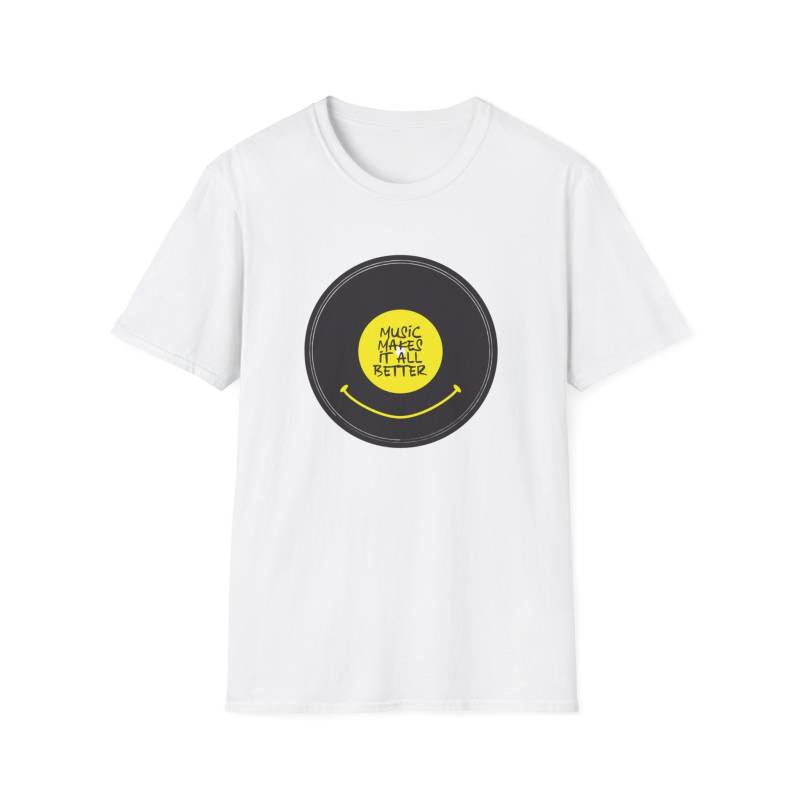 Spruch T-Shirt "Music Makes It All Better" Unisex Shirt Männer Frauen Sprüche Geschenk Kleidung Dj Musik von InEventsFashion