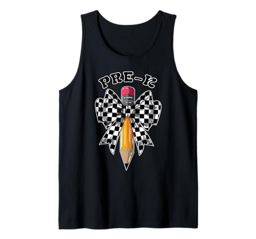 Pre K Coquette Checkered Zurück zu Schule Lehrer Kinder Tank Top von InGENIUS Back to School Coquette Shirts & Gifts
