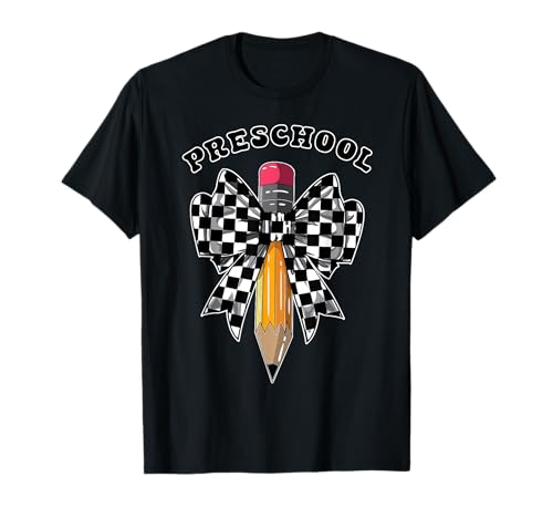 Vorschule Coquette Checkered Zurück zu Schule Lehrer Kinder T-Shirt von InGENIUS Back to School Coquette Shirts & Gifts