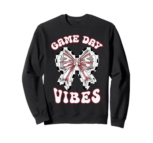 Baseball Mom Coquette Bow Game Day Vibes Checkered Mama Sweatshirt von InGENIUS Baseball Mom Shirts & Geschenke
