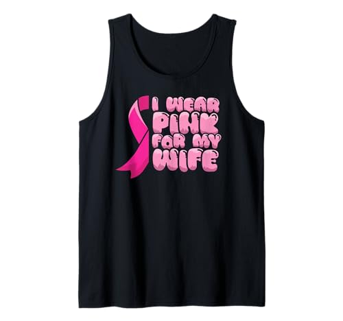 Herren Brustkrebs Ehefrau Kampf tragen rosa Schleife Bewusstsein Tank Top Herren Brustkrebs Ehefrau Kampf tragen rosa Schleife Bewusstsein Tank Top von InGENIUS Breast Cancer Awareness Shirts & Gifts