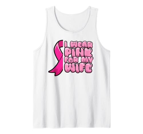 Herren Brustkrebs Ehefrau Kampf tragen rosa Schleife Bewusstsein Tank Top Herren Brustkrebs Ehefrau Kampf tragen rosa Schleife Bewusstsein Tank Top von InGENIUS Breast Cancer Awareness Shirts & Gifts