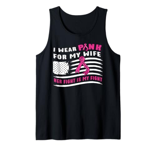 Herren Brustkrebs-Frau trägt rosa Schleife Kampf US-Flagge Tank Top Herren Brustkrebs-Frau trägt rosa Schleife Kampf US-Flagge Tank Top von InGENIUS Breast Cancer Awareness Shirts & Gifts