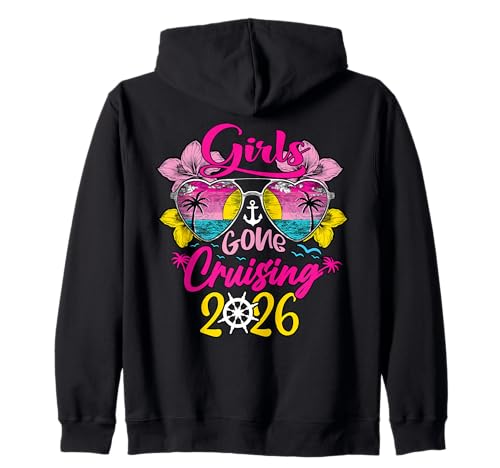 Cruise Girls Gone Cruising 2026 Urlaubsreise Funny Besties Kapuzenjacke von InGENIUS Cruise Trip Passende Hemden & Geschenke