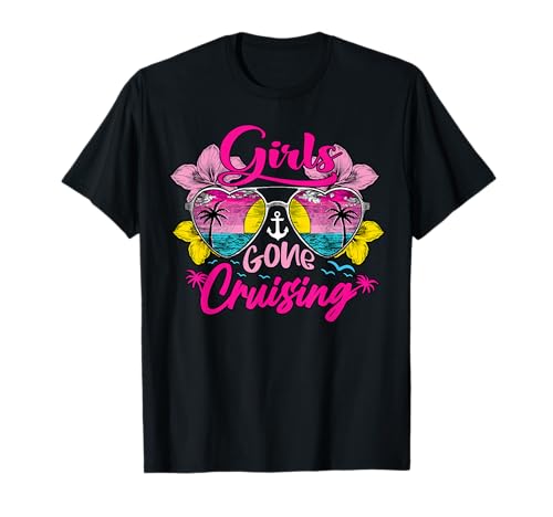 Retro Cruise Girls Gone Cruising Urlaub Reise Funny Besties T-Shirt von InGENIUS Cruise Trip Passende Hemden & Geschenke