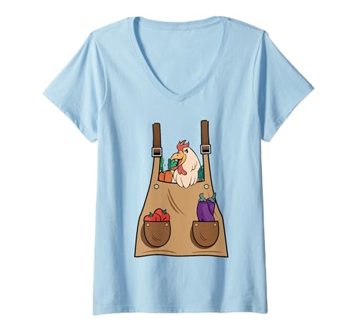 Damen Halloween Landwirt Kostüm Bauernhof Leben Karriere Tag T-Shirt mit V-Ausschnitt Damen Halloween Landwirt Kostüm Bauernhof Leben Karriere Tag T-Shirt mit V-Ausschnitt von InGENIUS DIY Lazy Halloween Kostüm Shirts & Gifts